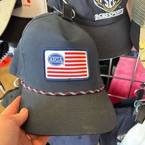 AJGA Kids Navy Cap with Flag Patch
